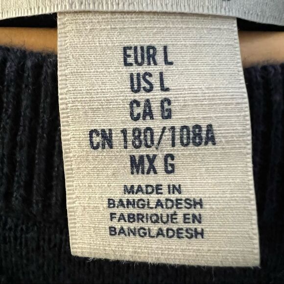 H&M Crew Neck Navy Men’s Sweater Sz Large   L.O.G.G. - Picture 6 of 10